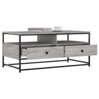 Produktbild för Soffbord grå sonoma 100x51x45 cm konstruerat trä