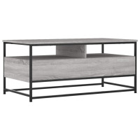 Produktbild för Soffbord grå sonoma 100x51x45 cm konstruerat trä