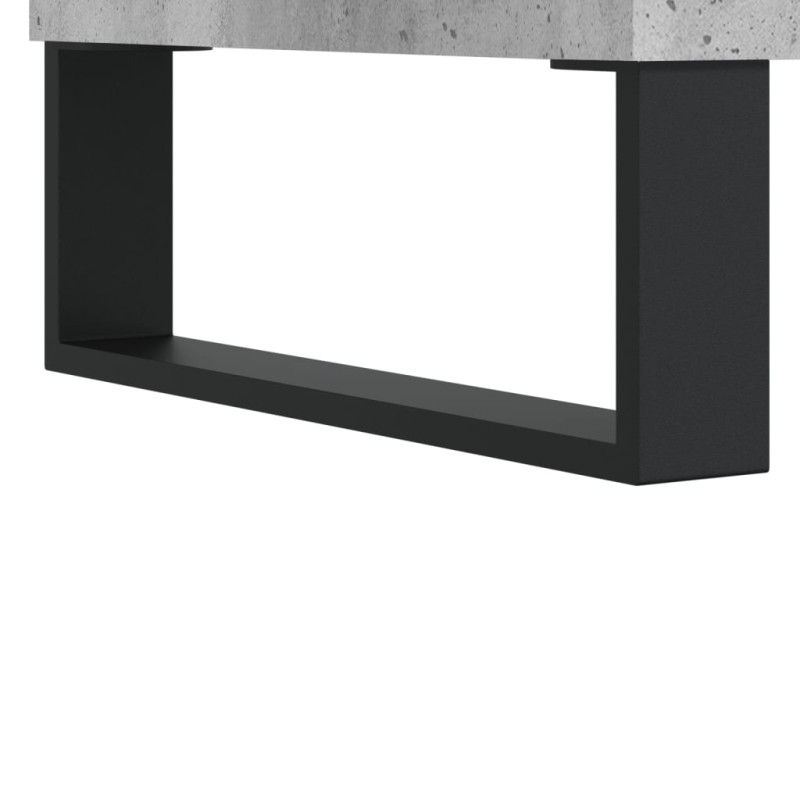 Produktbild för Soffbord betonggrå 60x44,5x45 cm konstruerat trä