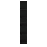 Produktbild för Bokhylla svart 78,5x33x188,5 cm konstruerat trä