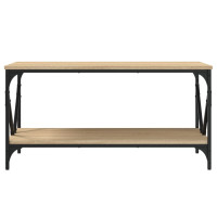 Produktbild för Soffbord sonoma-ek 90x50x45 cm konstruerat trä
