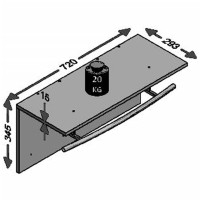 Produktbild för FMD Väggmonterad klädhängare 72x29,3x34,5 cm vit högglans