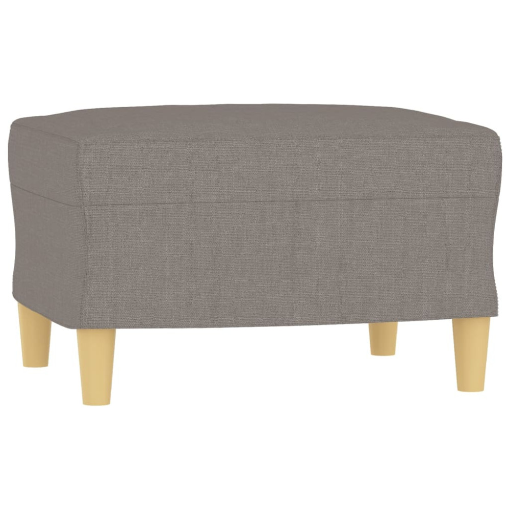 Produktbild för Fåtölj med fotpall Taupe 60 cm tyg