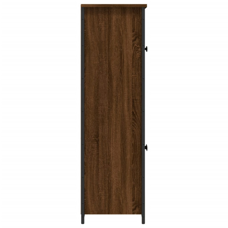 Produktbild för Högskåp brun ek 62x32x106,5 cm konstruerat trä