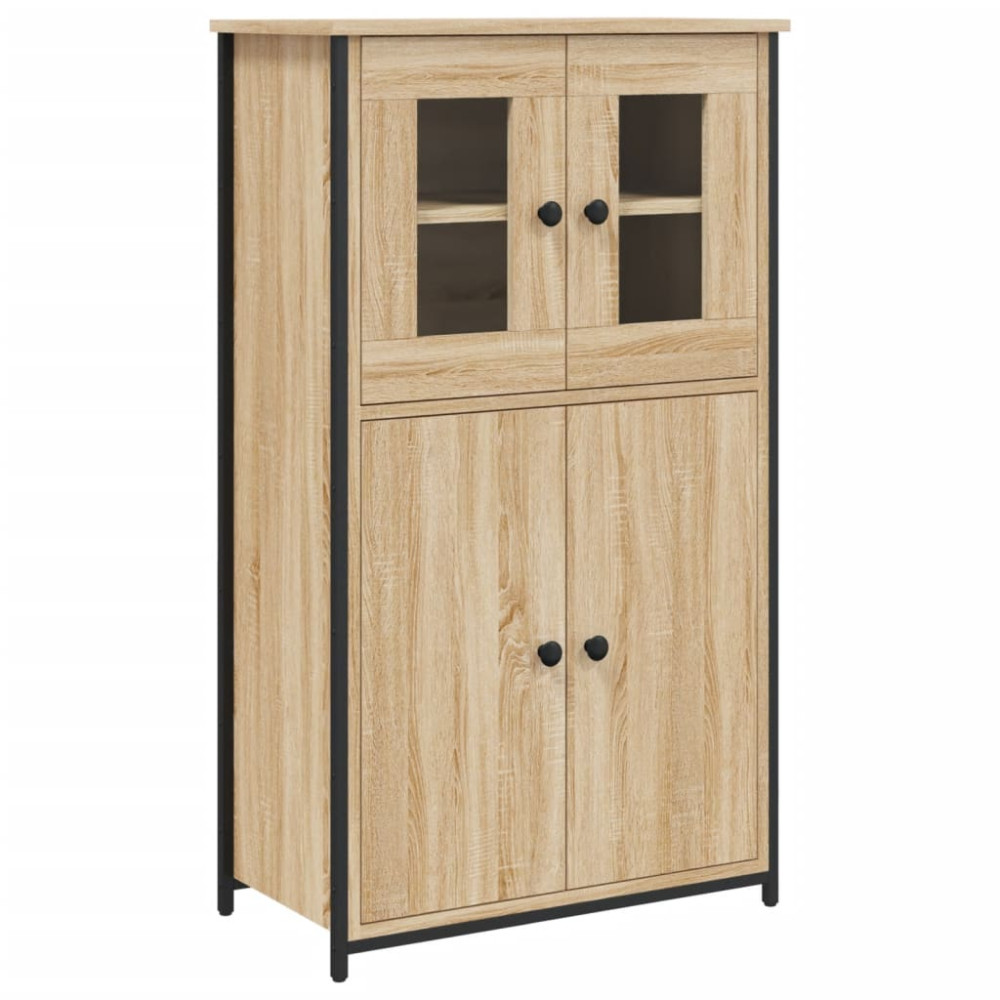 Produktbild för Högskåp sonoma-ek 62x32x106,5 cm konstruerat trä
