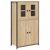 Produktbild för Högskåp sonoma-ek 62x32x106,5 cm konstruerat trä