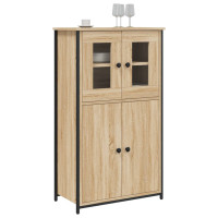 Produktbild för Högskåp sonoma-ek 62x32x106,5 cm konstruerat trä