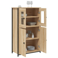 Produktbild för Högskåp sonoma-ek 62x32x106,5 cm konstruerat trä