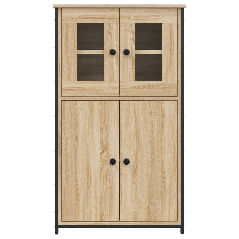 Produktbild för Högskåp sonoma-ek 62x32x106,5 cm konstruerat trä