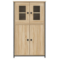 Produktbild för Högskåp sonoma-ek 62x32x106,5 cm konstruerat trä