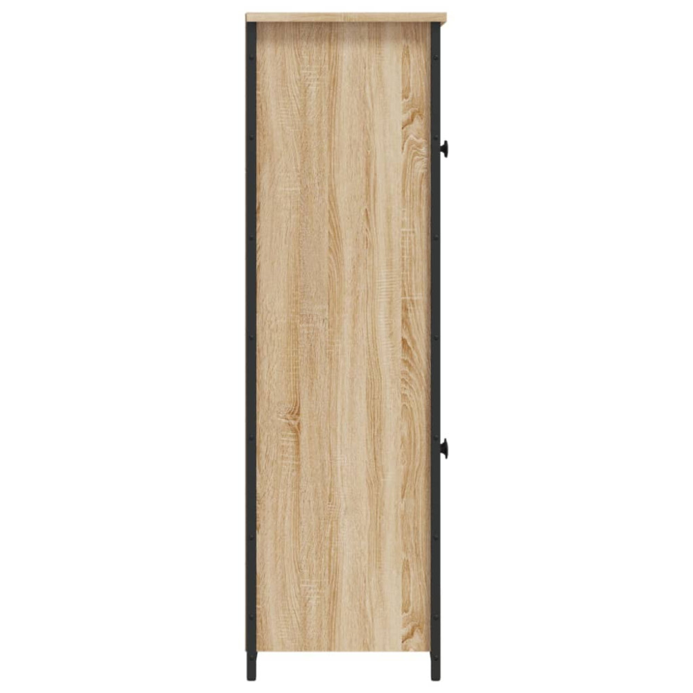 Produktbild för Högskåp sonoma-ek 62x32x106,5 cm konstruerat trä