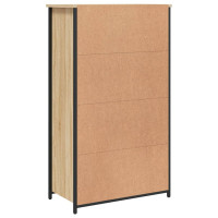 Produktbild för Högskåp sonoma-ek 62x32x106,5 cm konstruerat trä