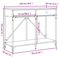 Miniatyr av produktbild för Avlastningsbord grå sonoma 100x39x78,5 cm konstruerat trä