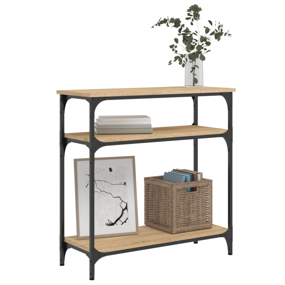 Produktbild för Avlastningsbord sonoma-ek 75x29x75 cm konstruerat trä
