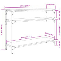 Produktbild för Avlastningsbord sonoma ek 100x29x75 cm konstruerat trä