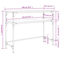 Produktbild för Avlastningsbord grå sonoma 100x35,5x75 cm konstruerat trä