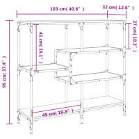 Produktbild för Avlastningsbord sonoma-ek 103x32x95 cm konstruerat trä