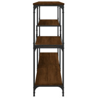 Produktbild för Avlastningsbord brun ek 160x32x95 cm konstruerat trä