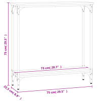 Produktbild för Avlastningsbord brun ek 75x22,5x75 cm konstruerat trä