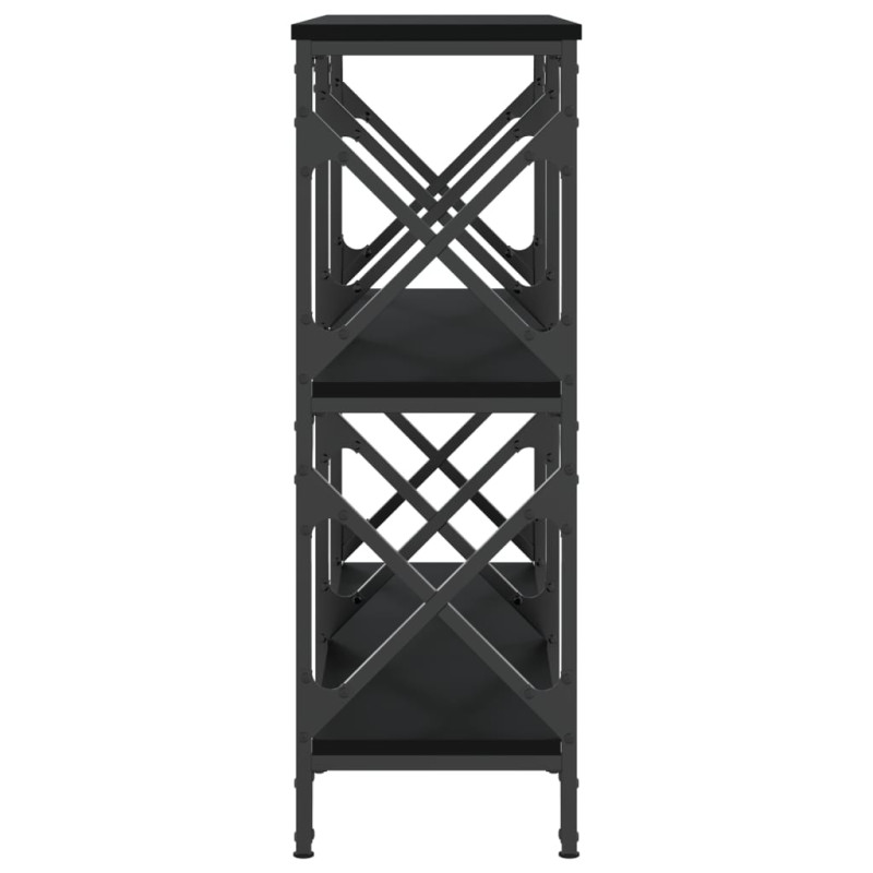 Produktbild för Konsolbord svart 100x28x80,5 cm konstruerat trä