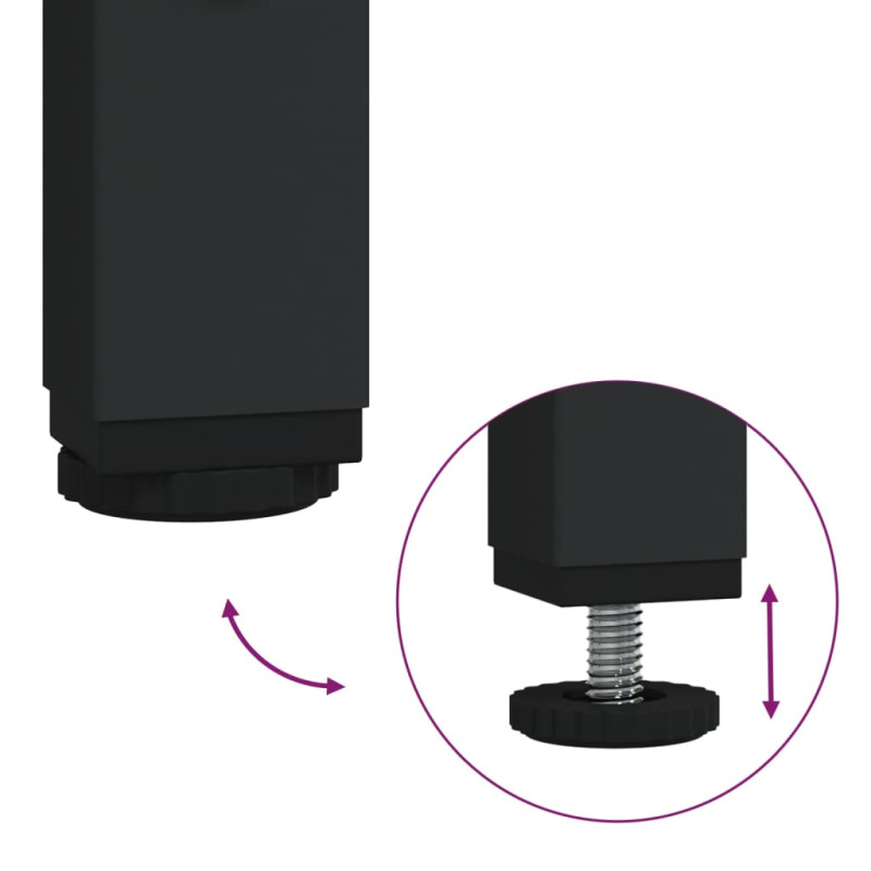 Produktbild för Konsolbord svart 100x28x80,5 cm konstruerat trä