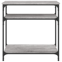 Produktbild för Avlastningsbord grå sonoma-ek 75x29x75 cm konstruerat trä