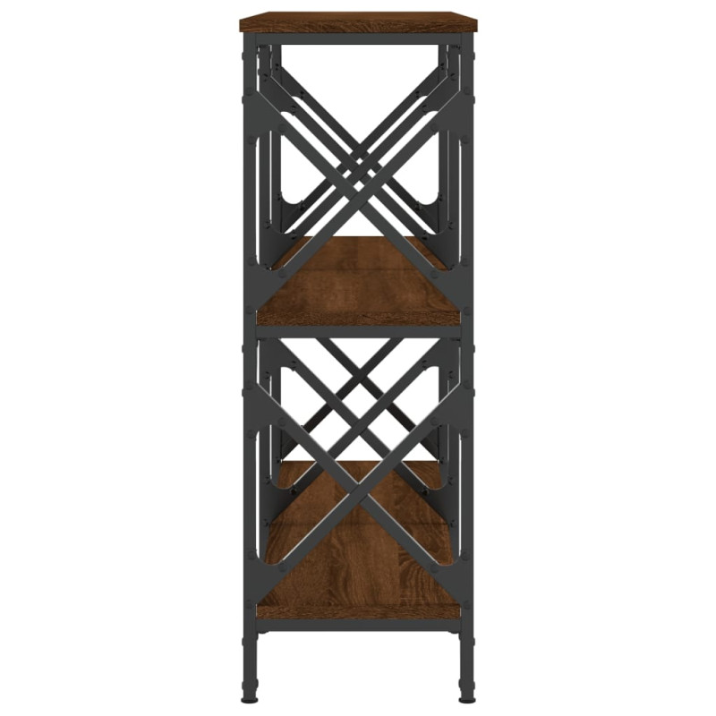Produktbild för Avlastningsbord brun ek 100x28x80,5 cm konstruerat trä