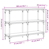 Produktbild för Avlastningsbord sonoma ek 100x29x75 cm konstruerat trä