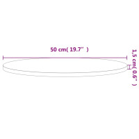 Produktbild för Bordsskiva Ø50x1,5 cm rund massivt bokträ