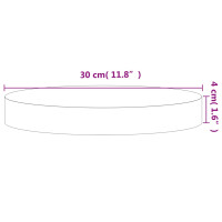 Produktbild för Bordsskiva Ø30x4 cm rund massivt bokträ