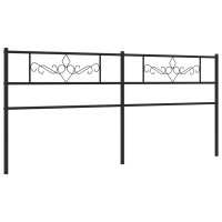 Produktbild för Huvudgavel metall svart 200 cm