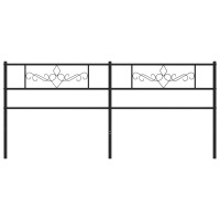 Produktbild för Huvudgavel metall svart 200 cm