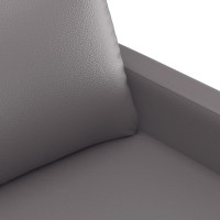 Produktbild för Soffgrupp med dynor 2 delar grå konstläder