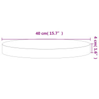 Produktbild för Bordsskiva Ø40x4 cm rund massivt bokträ