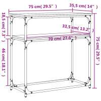 Produktbild för Avlastningsbord sonoma-ek 75x35,5x75 cm konstruerat trä