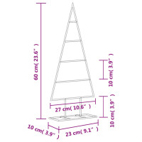 Produktbild för Julgran i metall svart 60 cm