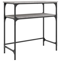 Produktbild för Avlastningsbord grå sonoma-ek 75x35,5x75 cm konstruerat trä