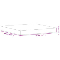 Produktbild för Bordsskiva 40x40x4 cm fyrkantig massivt bokträ