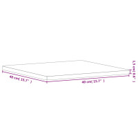 Produktbild för Bordsskiva 40x40x1,5 cm fyrkantig massivt bokträ