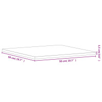 Produktbild för Bordsskiva 50x50x1,5 cm fyrkantig massivt bokträ