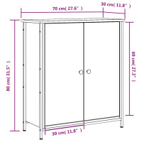 Produktbild för Skänk sonoma-ek 70x30x80 cm konstruerat trä