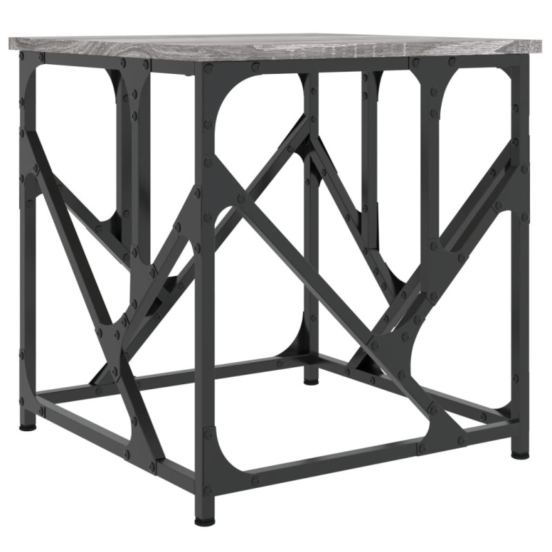 Produktbild för Soffbord grå sonoma 45x45x47,5 cm konstruerat trä