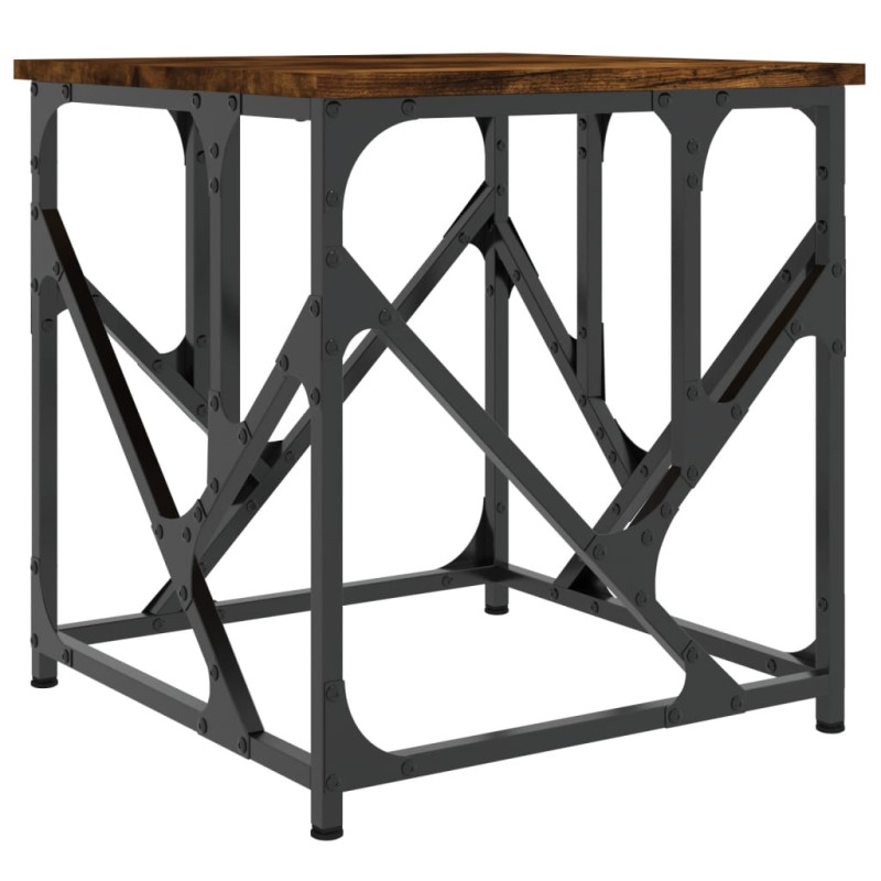 Produktbild för Soffbord rökfärgad ek 45x45x47,5 cm konstruerat trä