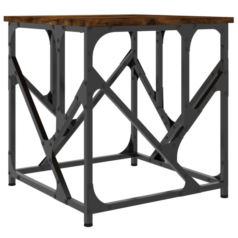 Produktbild för Soffbord rökfärgad ek 45x45x47,5 cm konstruerat trä