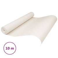 Produktbild för Tapet 3D enfärgad gräddvit 10x0,53 m non-woven tyg