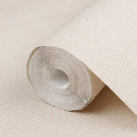 Produktbild för Tapet 3D enfärgad beige 10x0,53 m non-woven tyg