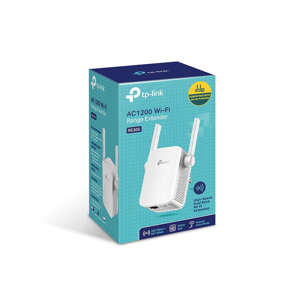 Produktbild för TP-Link RE305 nätverksförlängare Nätverksrepeater Vit 10, 100 Mbit/s
