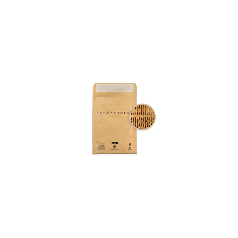Produktbild för Påse vadderad SUMO 295x445mm brun 10/fp