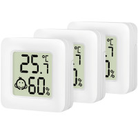 Miniatyr av produktbild för Digital Mini-termometer/hygrometer 3-pack