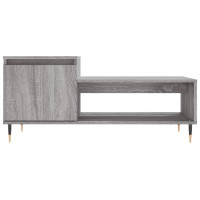 Produktbild för Soffbord grå sonoma 100x50x45 cm konstruerat trä